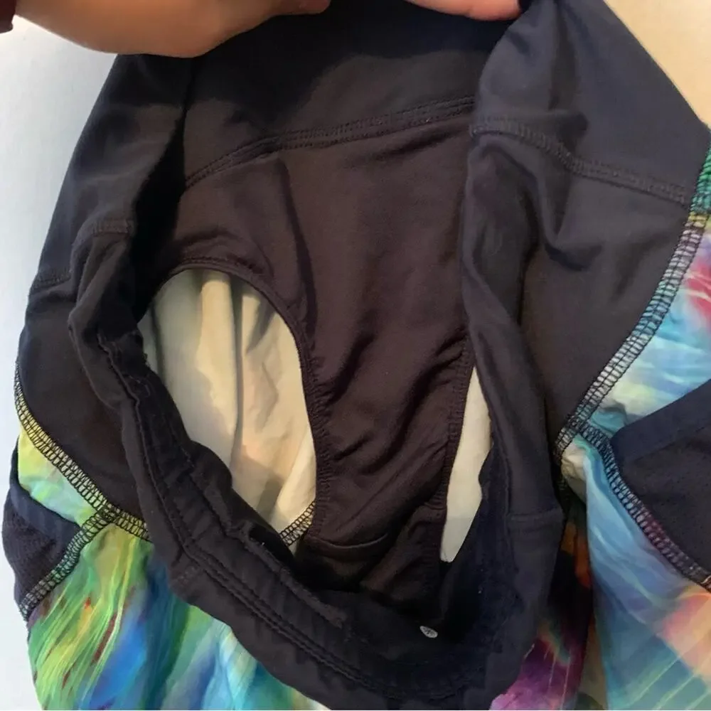 Athleta Tropea Ready Set Shorts 228702 Colorful Tie Dye